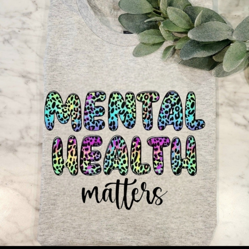 Mental health matters shirt colorful animal print cute popular
